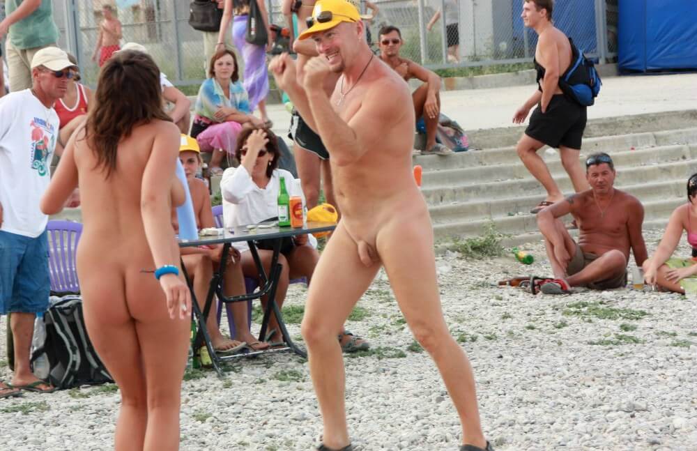 Pics Neptune Beach Cleanup - Clothing is also a mask for a nudist