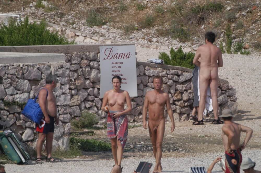 Baska Rock-Wall Path pics - People in a State of Complete Nudity