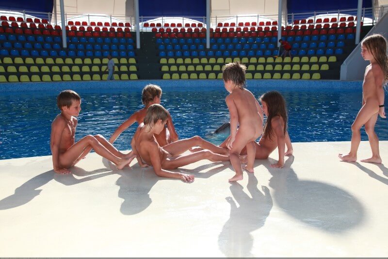 Swimming dolphins photo gallery - Naturists are open to the world and the environment