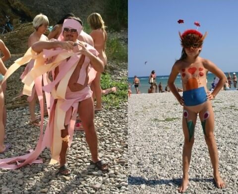 Natural Mud Camouflaging pics - A naked persons soul is visible through their body