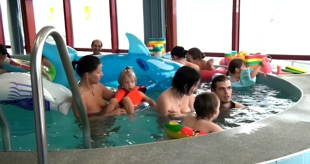 Indoor Swim Exercise - Advocates of naturism and nudism live in harmony with nature