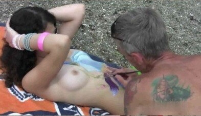 Body Art Nudist Beach 1 Full HD video - Nudism encourages love for nature and oneself