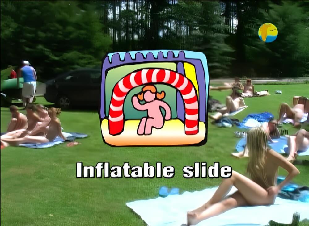 Naturist: Freedom: Inflatable Slide - Naturists value tranquility and peace