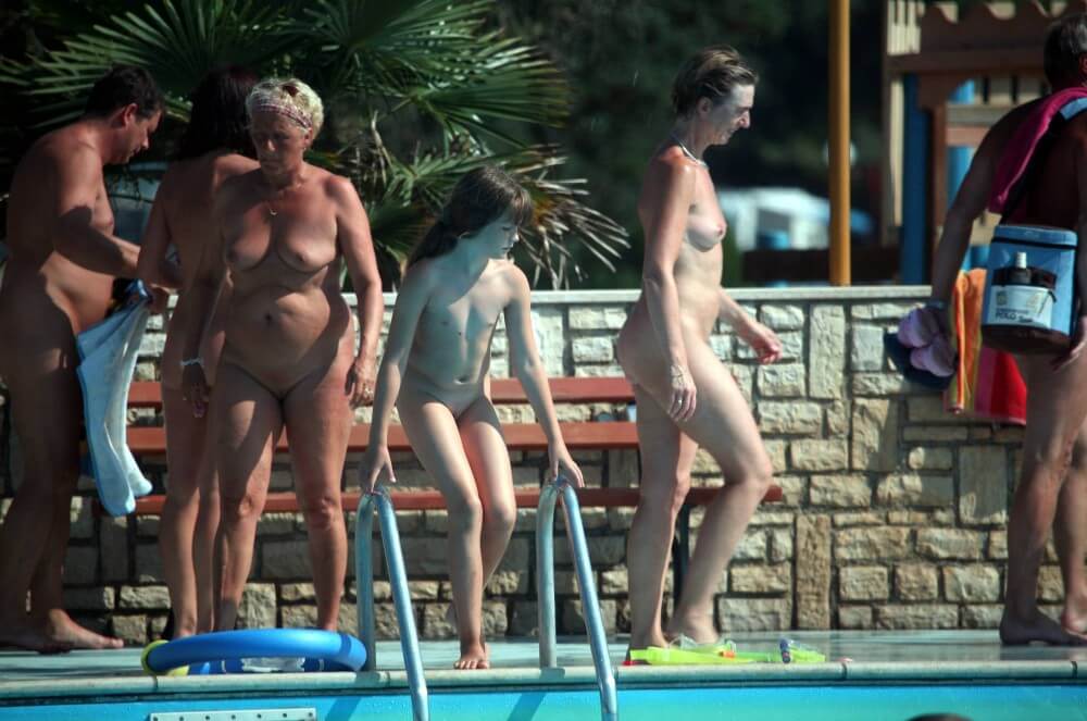 Naturist Pool Cleaning-Up pics - Nudity is a natural aspect of human existence