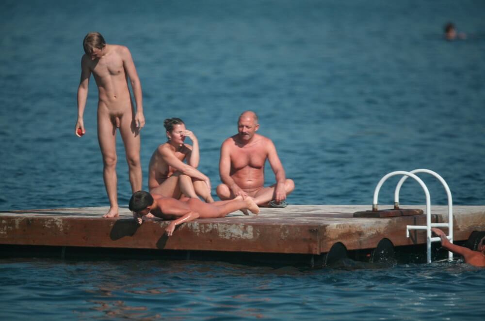 Naturist Family Water Slab pics - Support and mutual understanding are important in the nudism movement