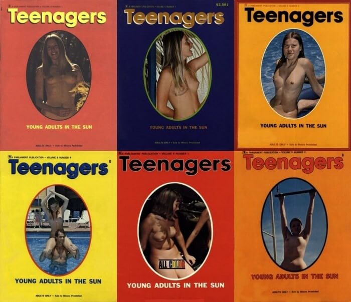 Teenagers magazines: Young adults in the sun - Family naturism in European countries